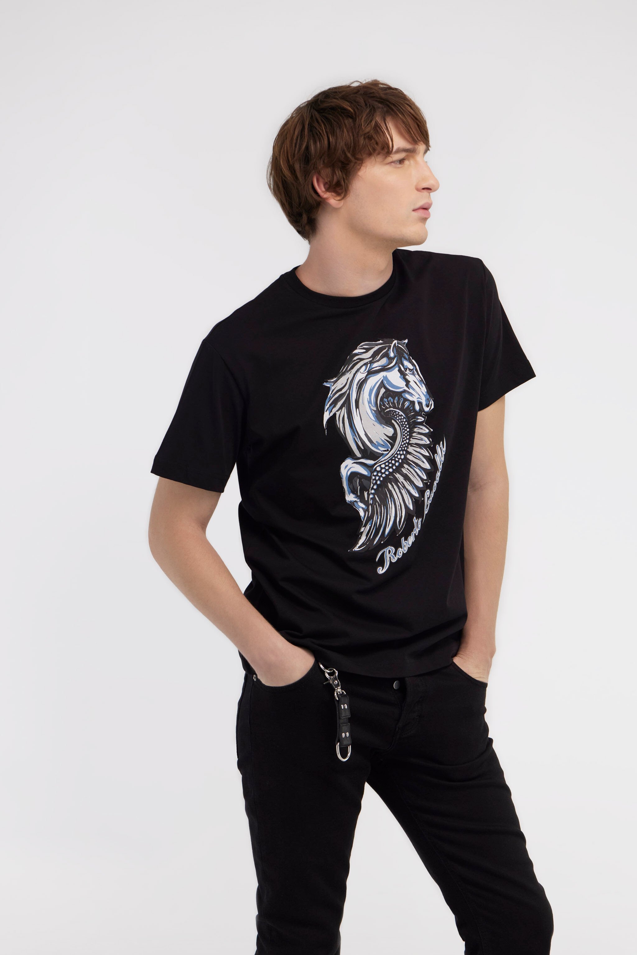 RC T-shirt with Horse logo and print Black NOT60P-JD060