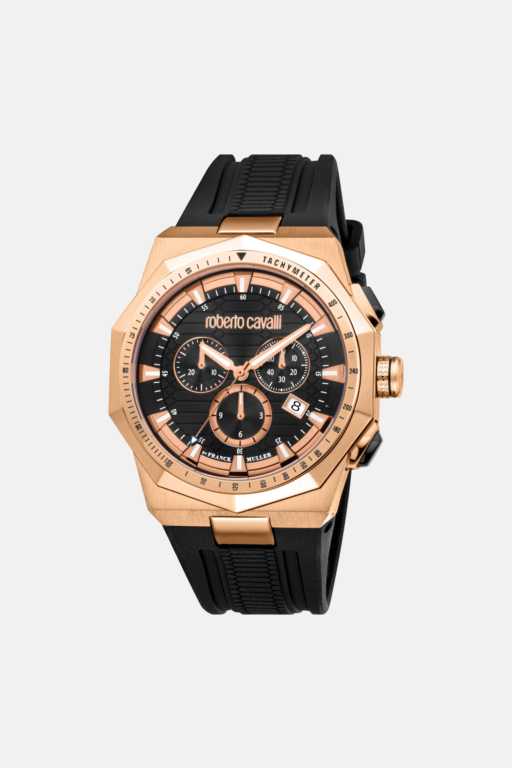 RC Cronografo da Uomo Roberto Cavalli by Franck Muller ROSE GOLD BLACK VALG21-IG405