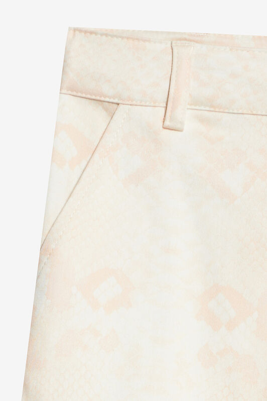 JU Pantalon À Imprimé Python Monochrome Ivoire UJT23C-6SO53