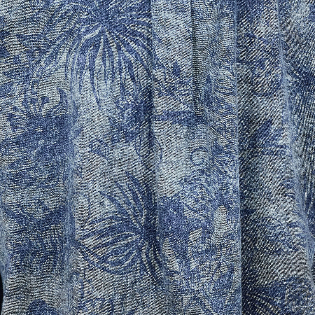 JC Floral-Print Shirt Blue UFT144-UF210