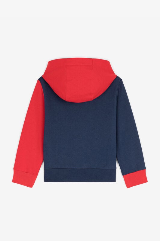 JU Tiger-Print Cotton Hoodie Red/Blue RJT908-CF050