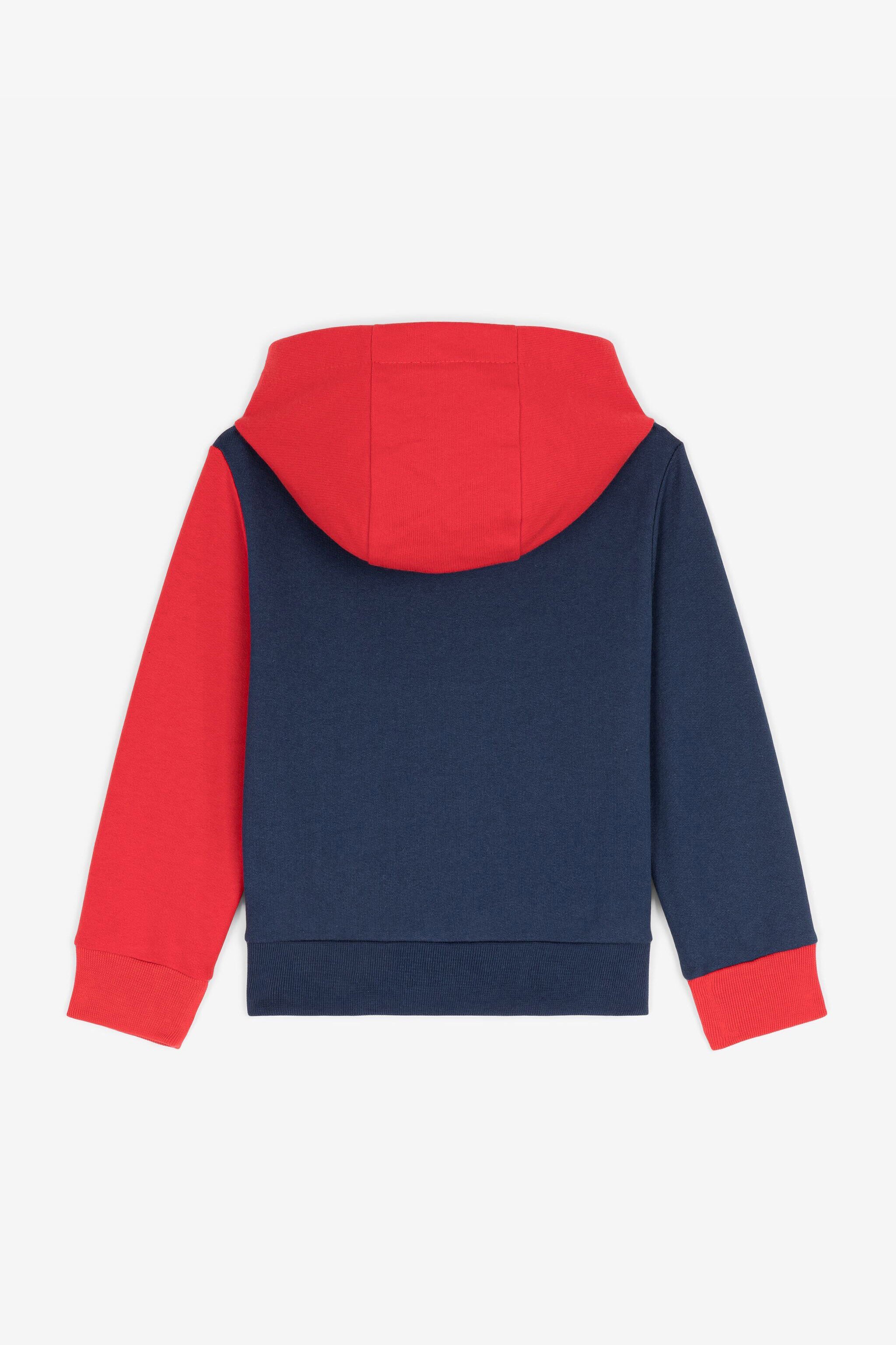 JU Tiger-Print Cotton Hoodie Red/Blue RJT908-CF050