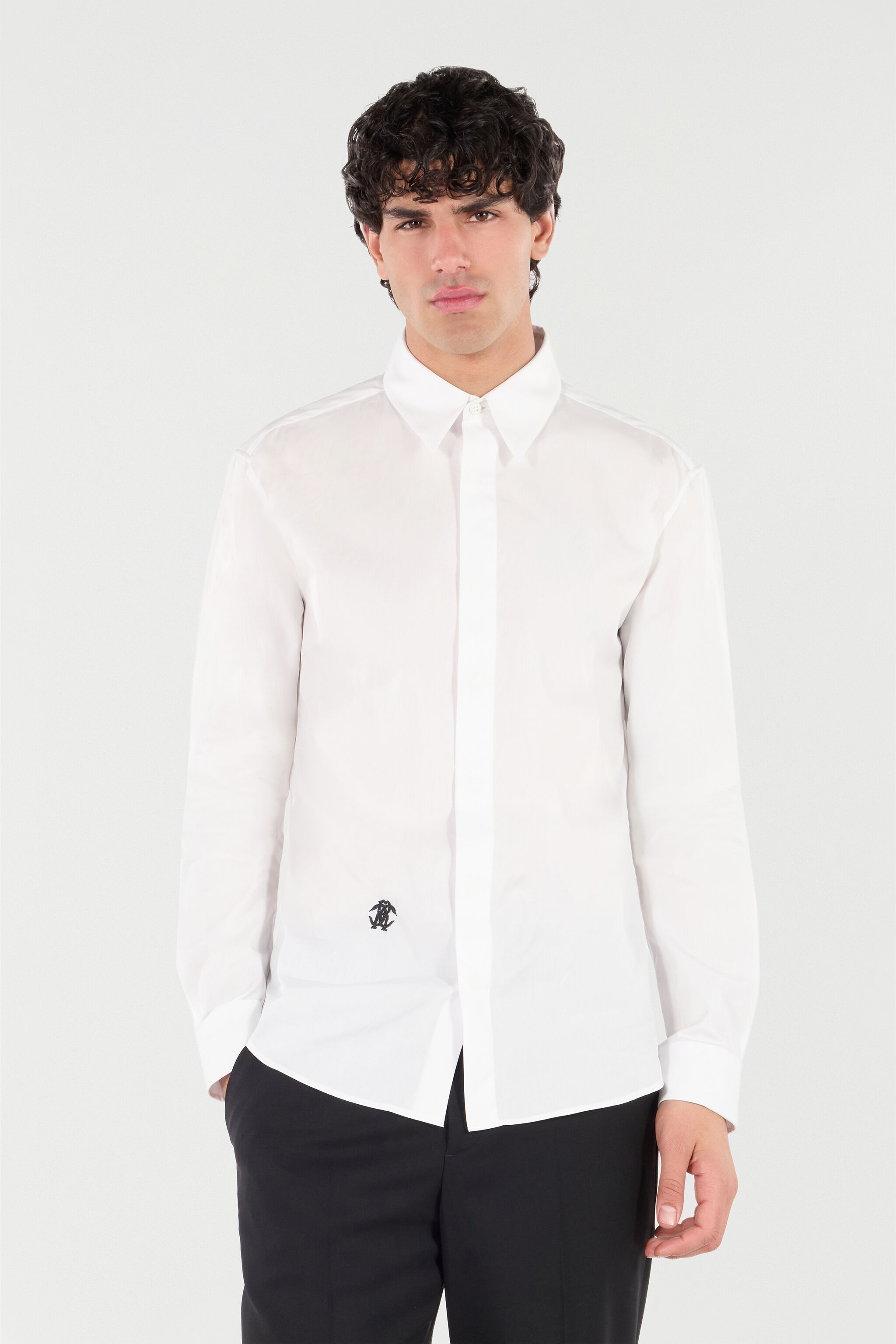 RC Cotton Shirt with Embroidery White VRT700-CH026