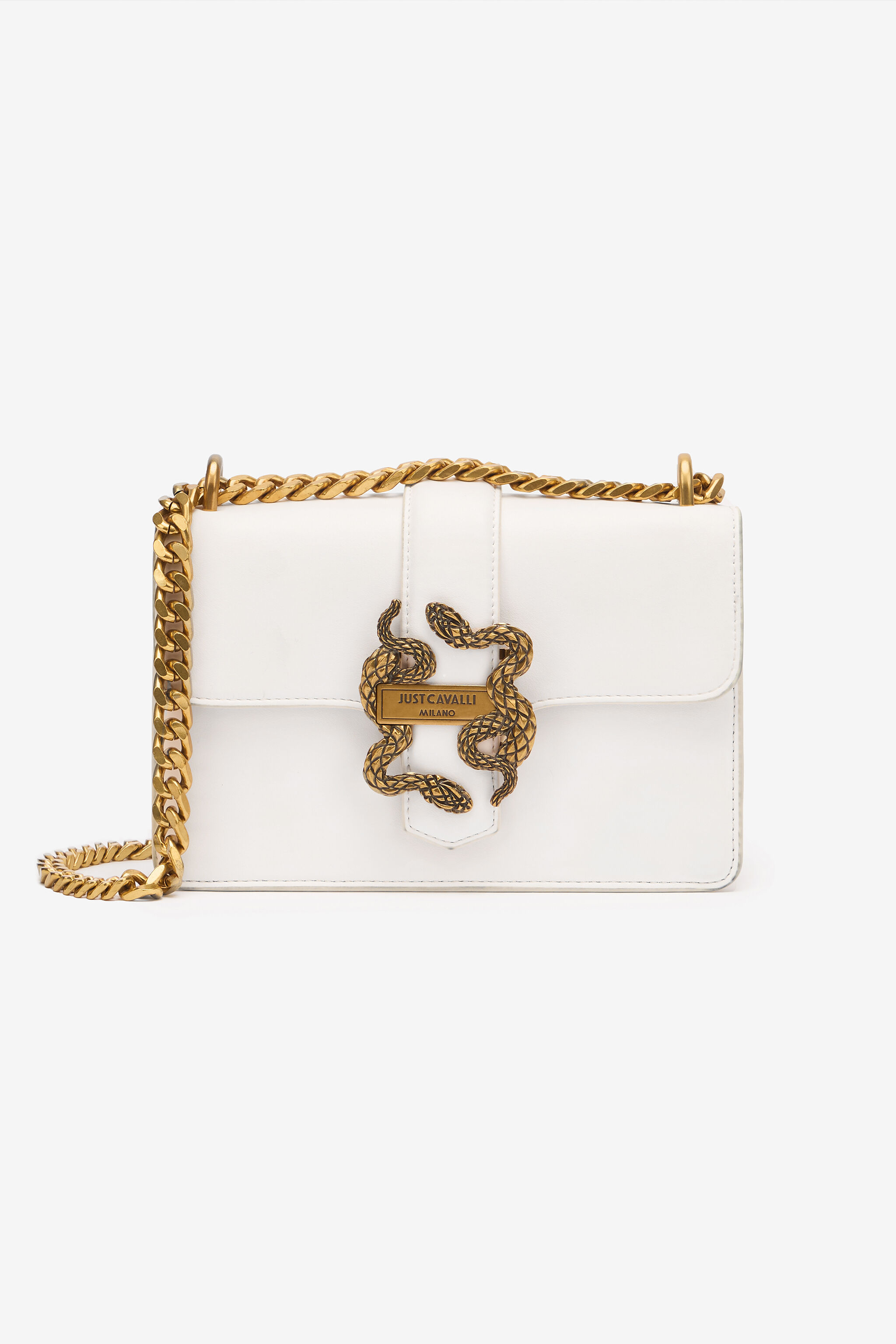 JC Crossbody Bag With Mirror Snake White UFB026-UF395