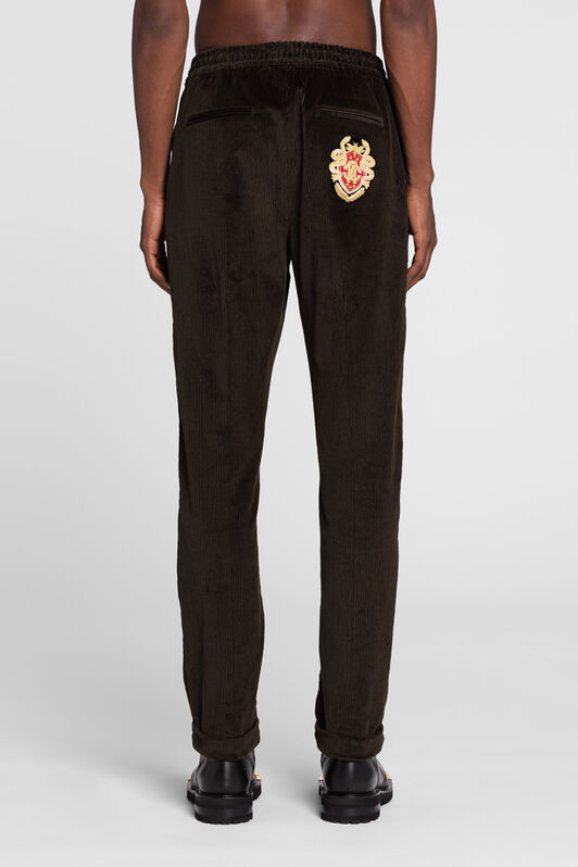 RC Pantaloni in velluto con Monogram RC MILITARY PRR206-VL007
