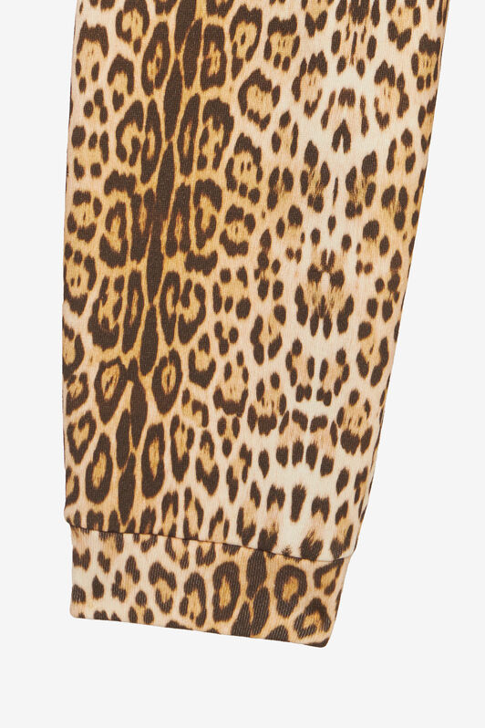 JU Sport Pants With Jaguar Skin Print Light Brown UJT23L-5OO52