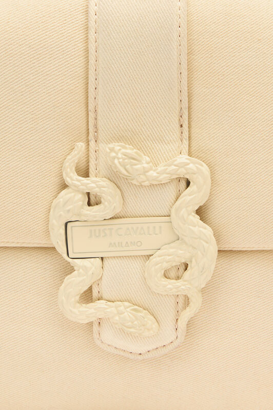 JC Shoulder Bag With Matching Mirror Snake Ivory UFB053-UF422