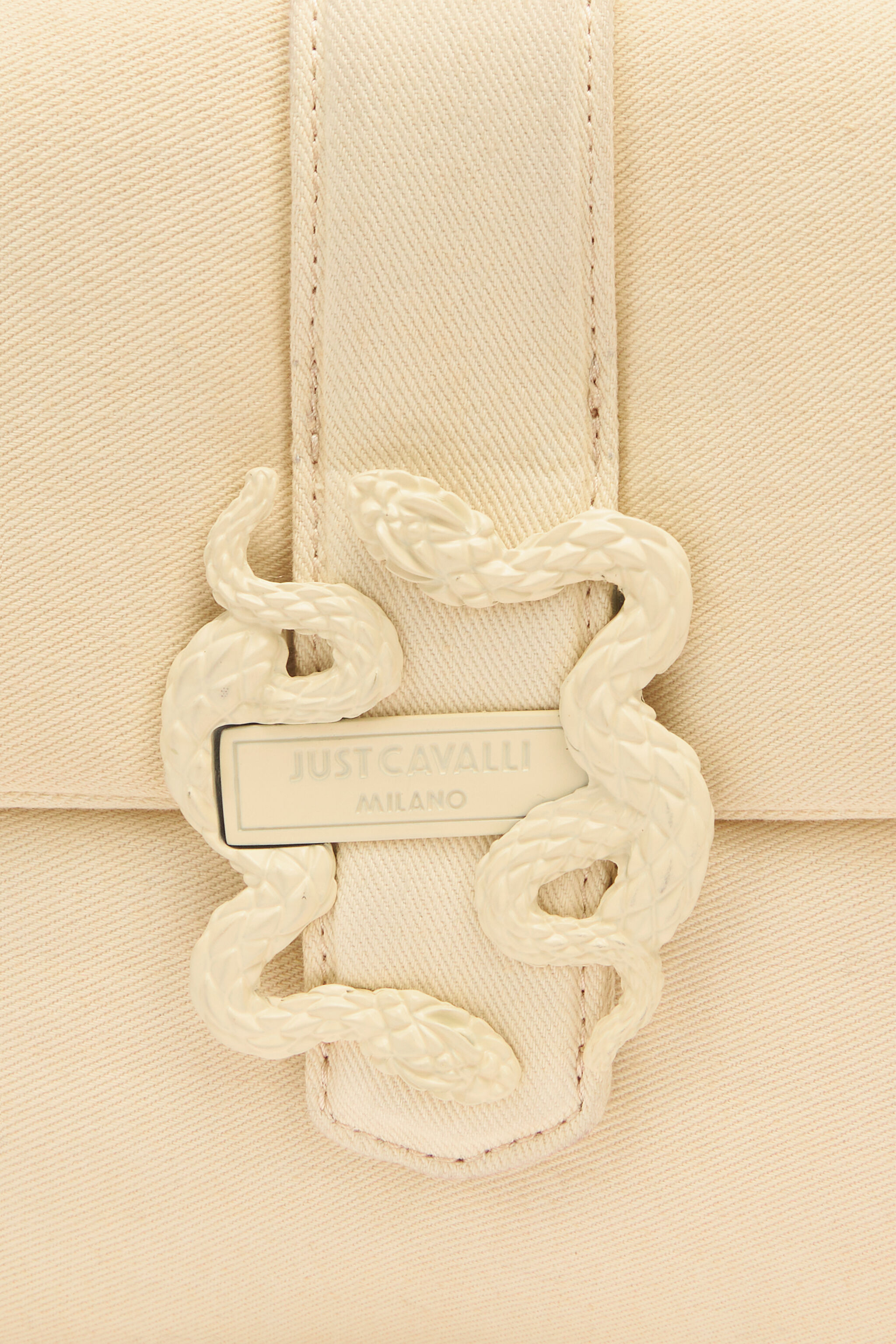 JC Shoulder Bag With Matching Mirror Snake Ivory UFB053-UF422