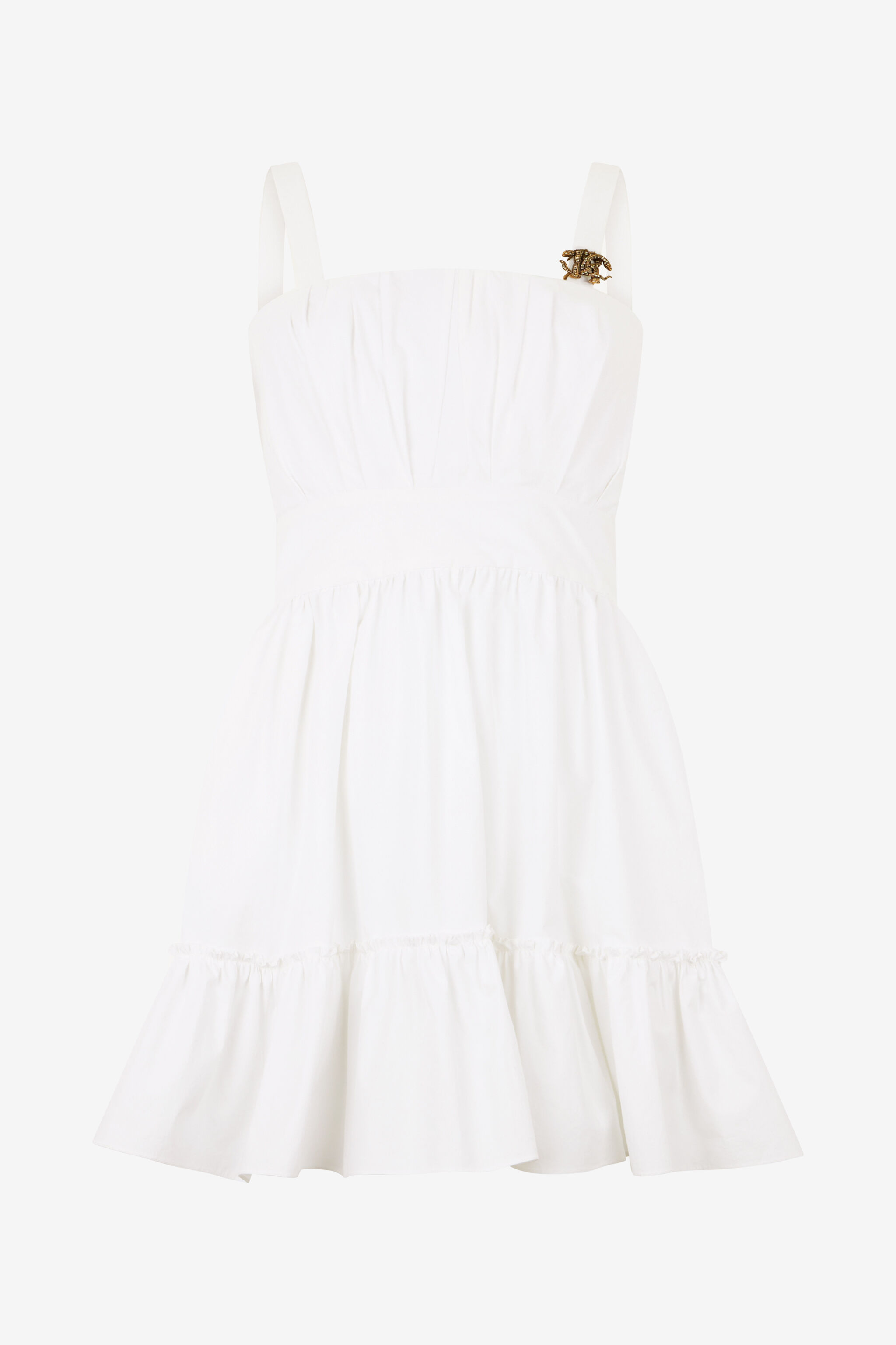 RC Dress With Metallic Mirror Snake Monogram White VKT106-CH033