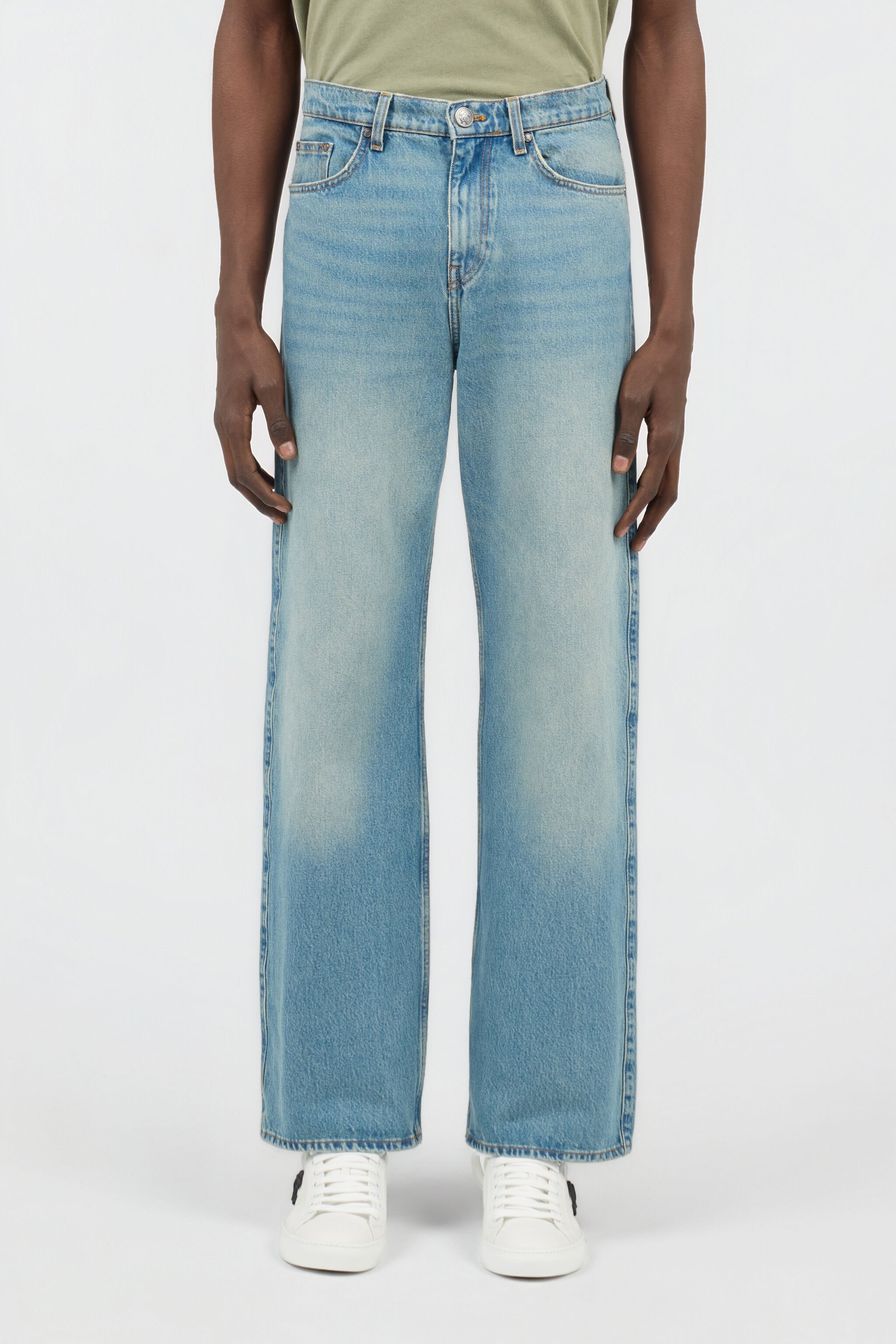 RC Jeans Wide-Leg Azzurri con Monogram RC DUSTY LT. BLUE SOJ20G-DS026