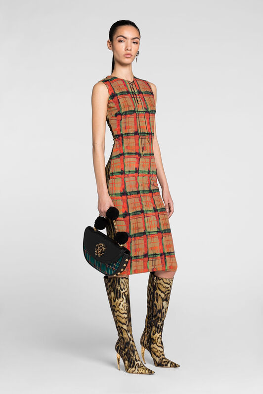 RC Tartan-Print Lace-Up Dress RC Tartan-Print Lace-Up Dress MULTICOLOR PKT112-LNE39