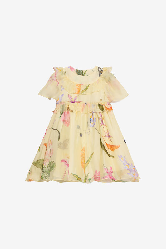JU Yellow Dress with Tropical Print YELLOW VJT114-2NP32