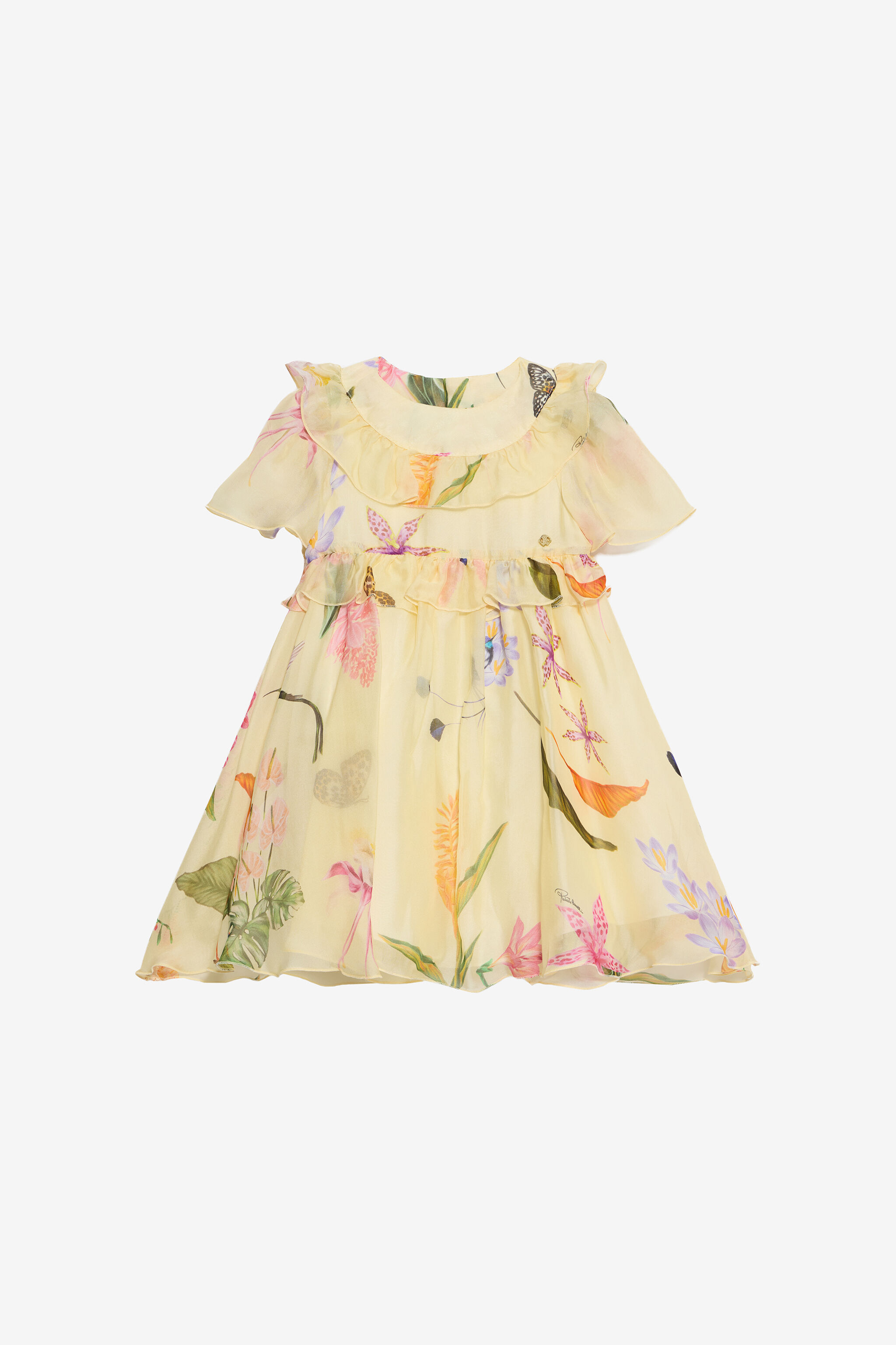 JU Yellow Dress with Tropical Print YELLOW VJT114-2NP32