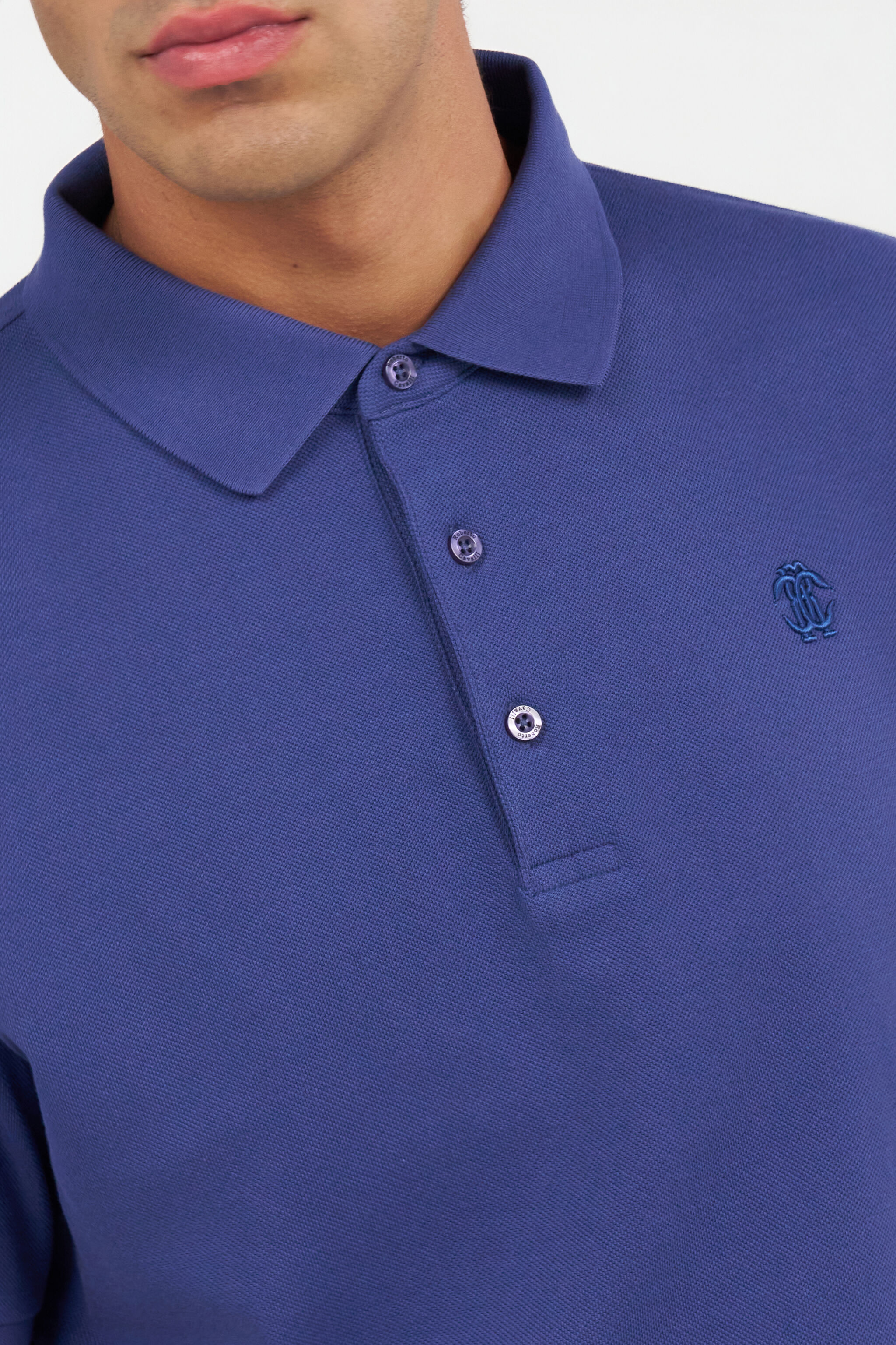RC Blue Polo with Monogram RC RC Blue Polo with Monogram RC Navy QOT65A-KB001