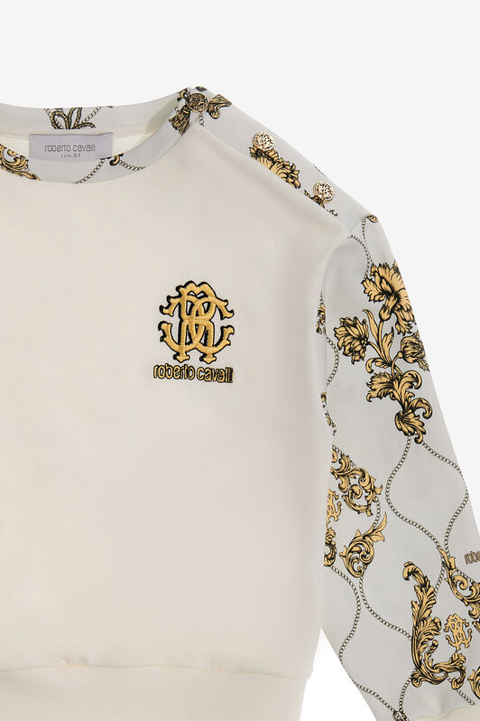 JU Felpa con logo Bianco SJT915-CF050