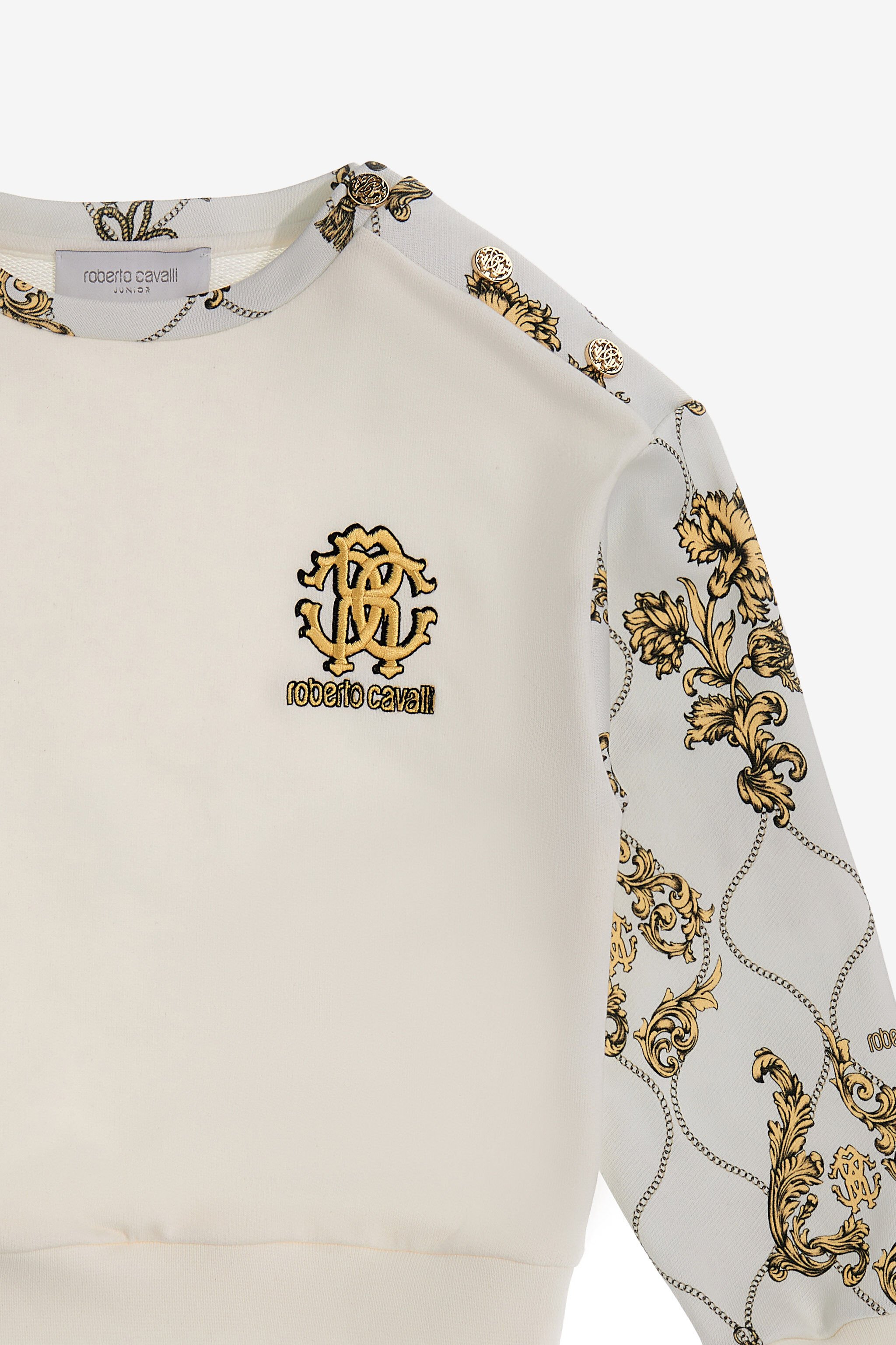 JU Felpa con logo Bianco SJT915-CF050