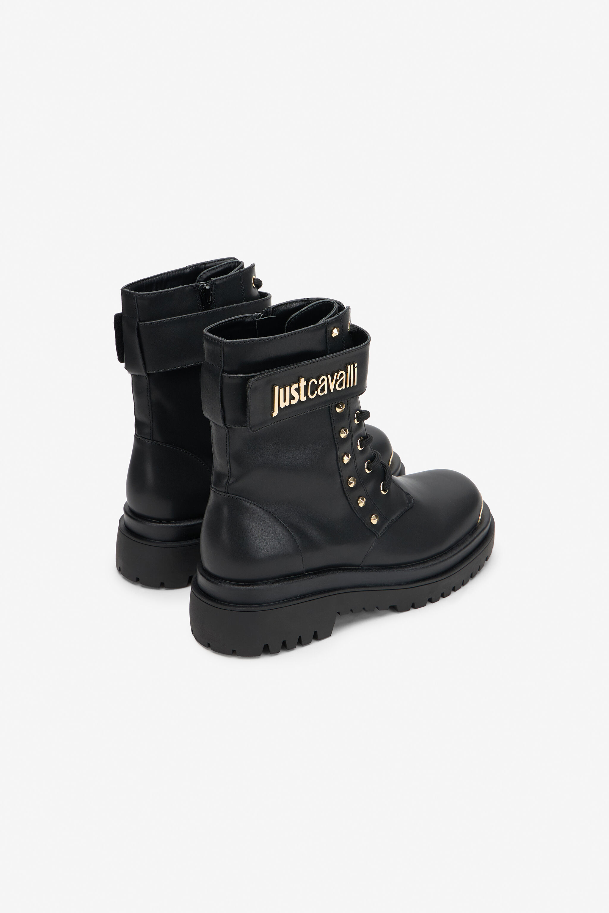 JC Black Combat Boots With Logo JC Black Combat Boots With Logo BLACK VFS130-VF658