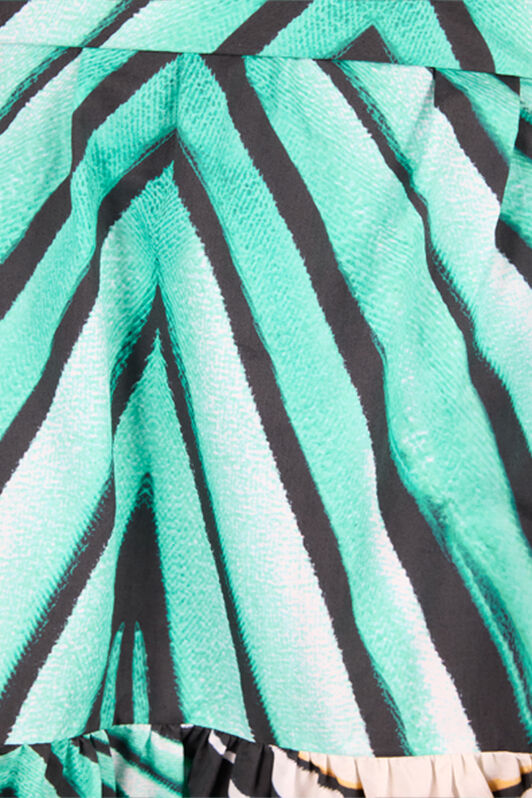RC Ray Of Sea Print Midi Dress Light blue VKT120-RLM33