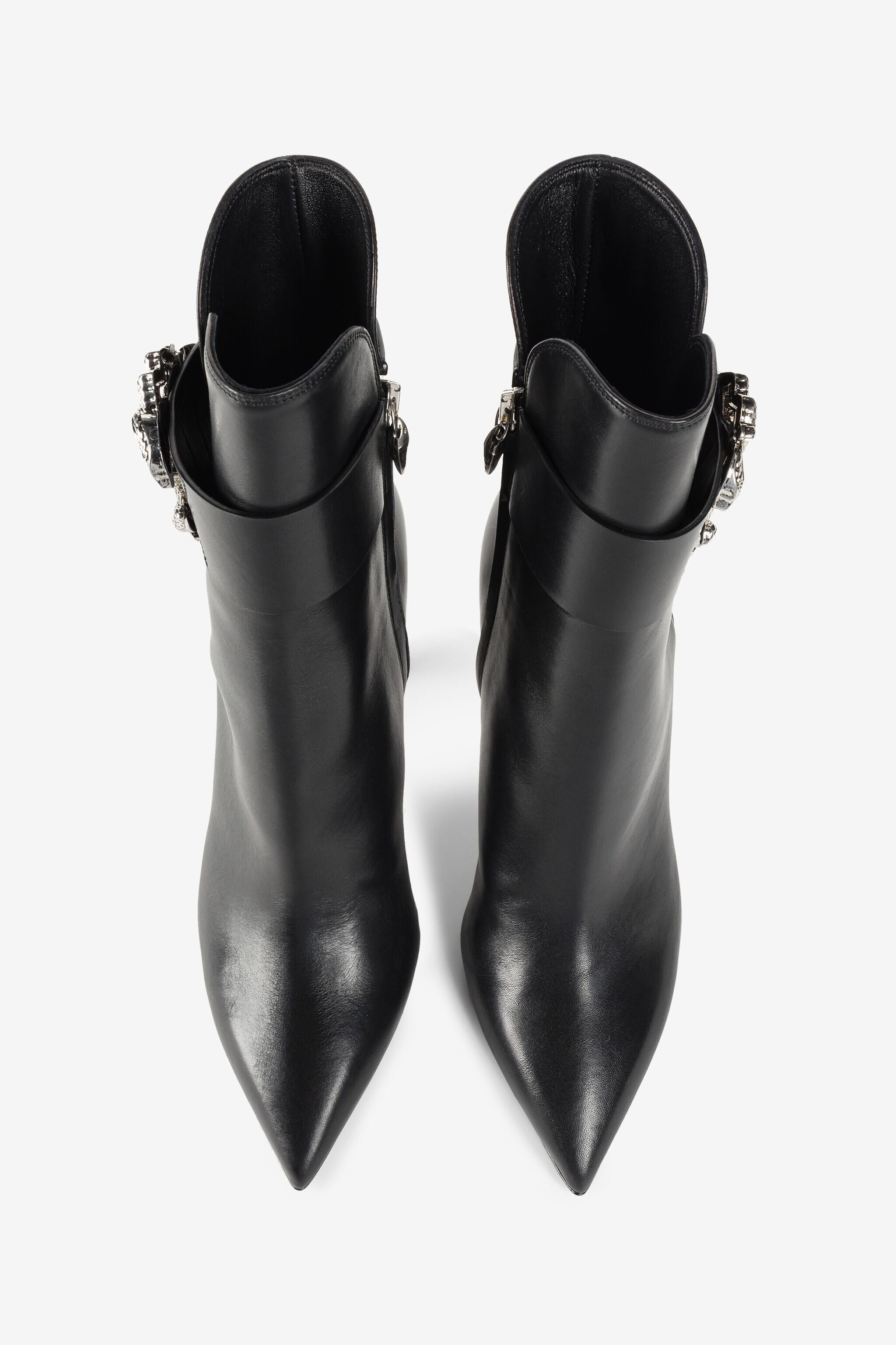 RC Mirror Snake leather boots Black/Silver RKS015-PZV10