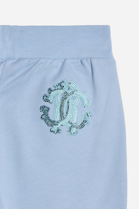 JU Pantalones Deportivos Con Encaje Floral LIGHT BLUE UJT23K-CF050