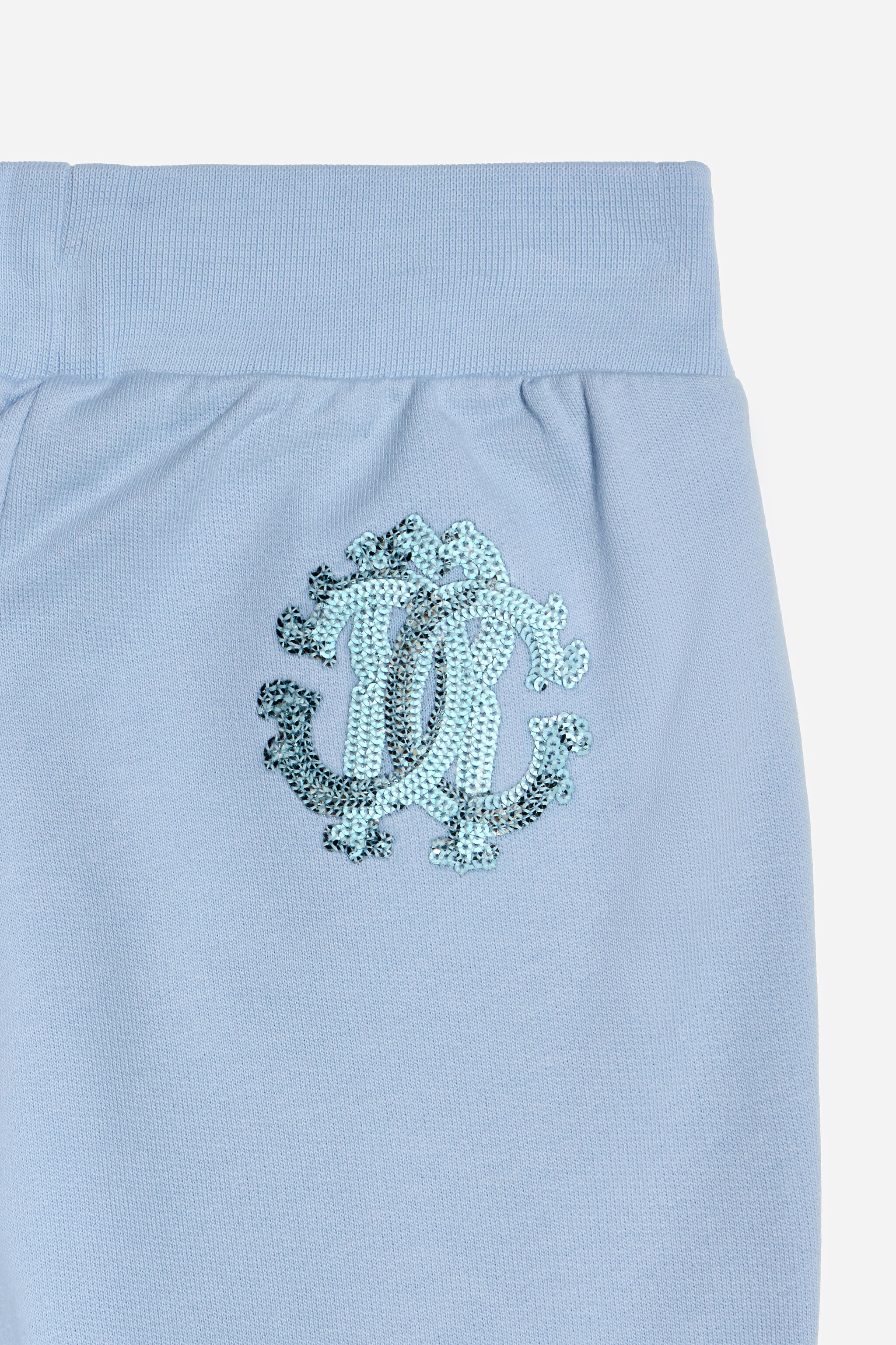 JU Pantalones Deportivos Con Encaje Floral LIGHT BLUE UJT23K-CF050