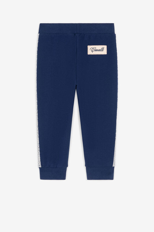 JU RC Monogram-Print Sweatpants Dark blue PJT212-CF050