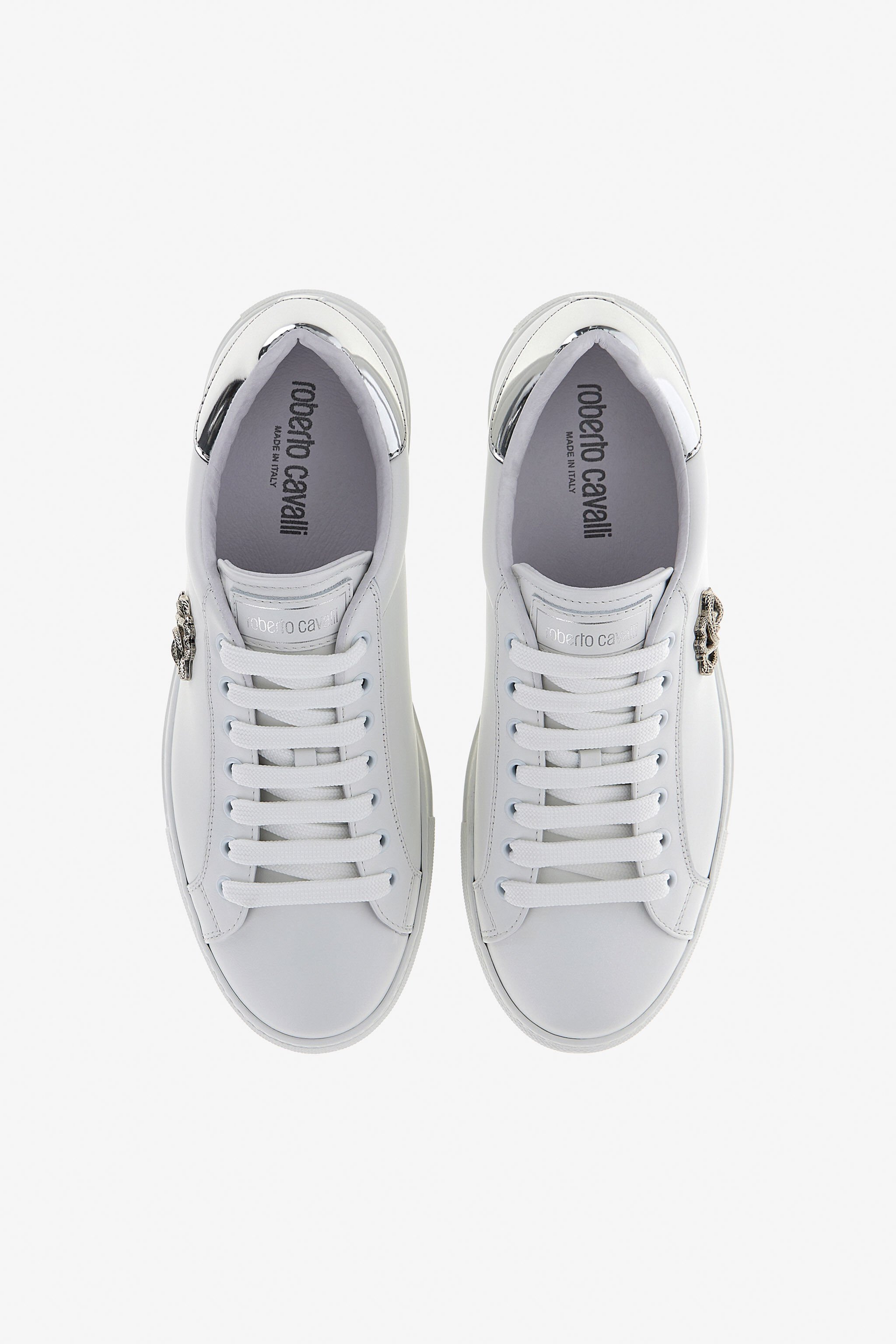 RC Sneakers with Monogram Mirror Snake White/Silver RRS009-PZB23