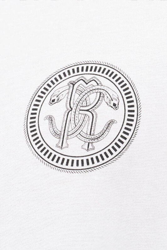 RC T-shirt Bianca con Monogram RC WHITE QOT62B-JD060