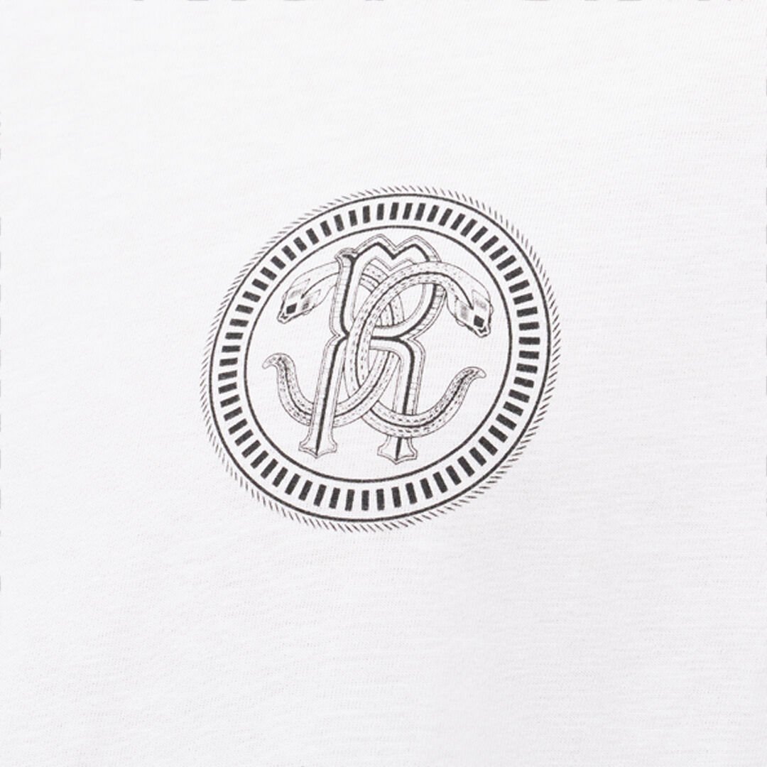 RC T-shirt Bianca con Monogram RC WHITE QOT62B-JD060