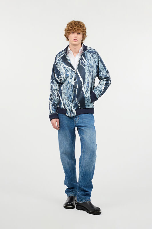 RC Sweatshirt Mit Reißverschluss Und Rubane-Print Dunkelblau URT66A-2QN78
