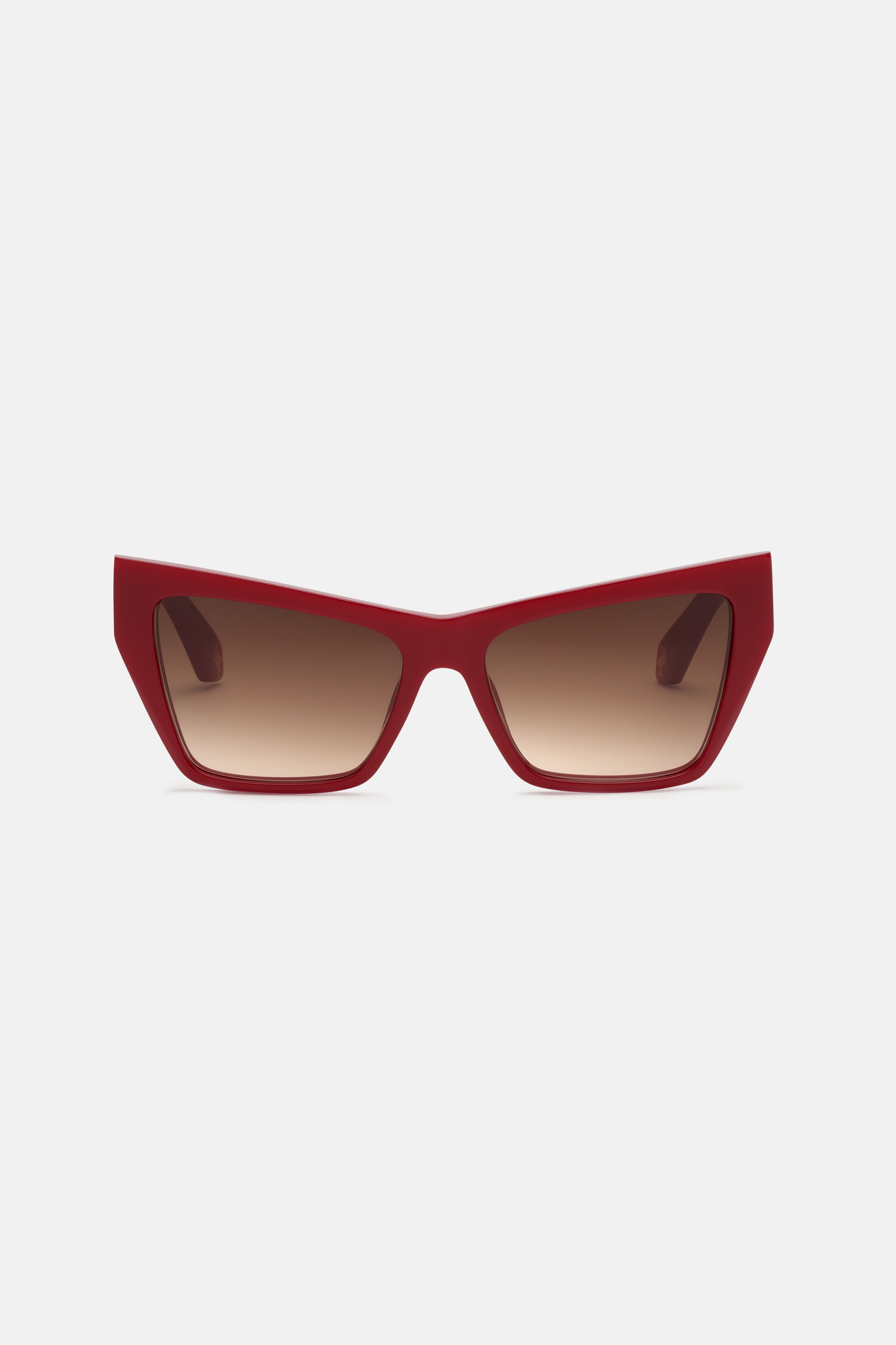 Sunglasses with faceted details in SHINY FULL RED for Women Roberto Cavalli