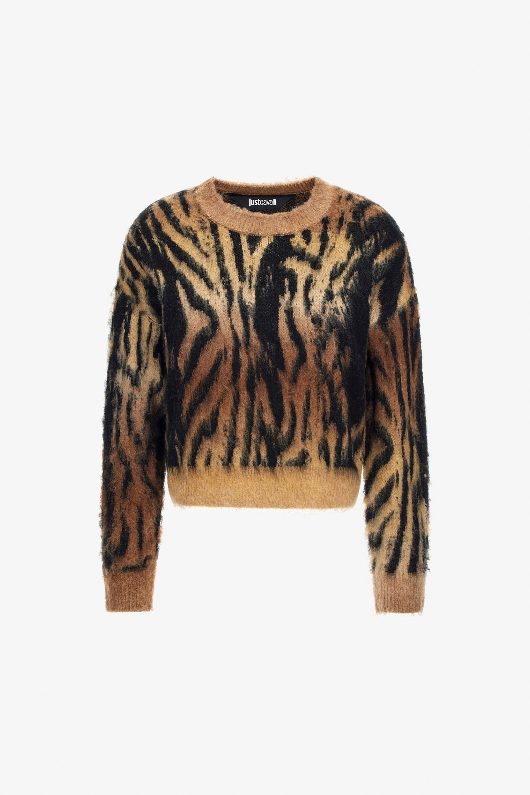 JC Just Cavalli crew neck sweater Light Brown TFM017-TF142