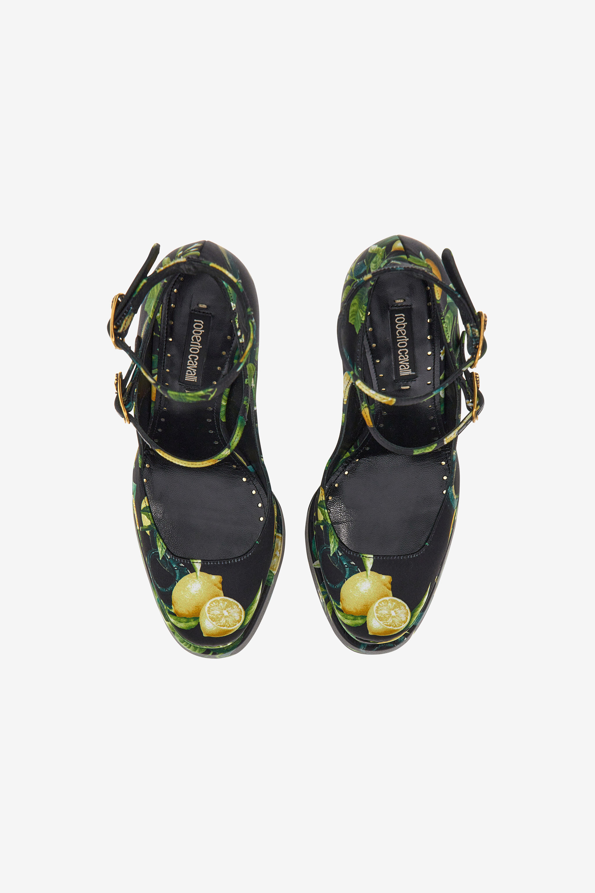 RC Lemon print platform sandals Black SKS006-SE380