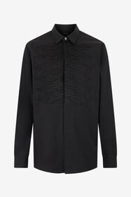 RC Black Cotton Shirt with Embroidered Zebra Motif BLACK SOT70E-3AD03