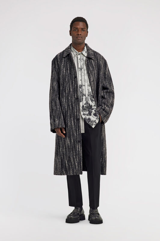 RC Wool Blend Overcoat Black TRT520-TD009
