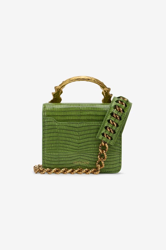 RC Small Serpentine Bag In Green Leather PISTACHIO WKB002-PZ119