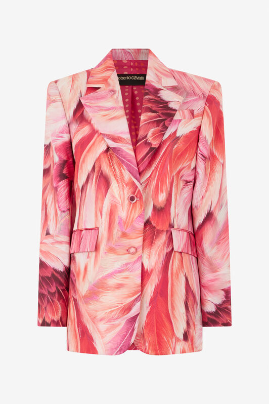RC Veste en soie avec imprimé Plumage RC Veste en soie avec imprimé Plumage PEONIA SWT405-4QL71