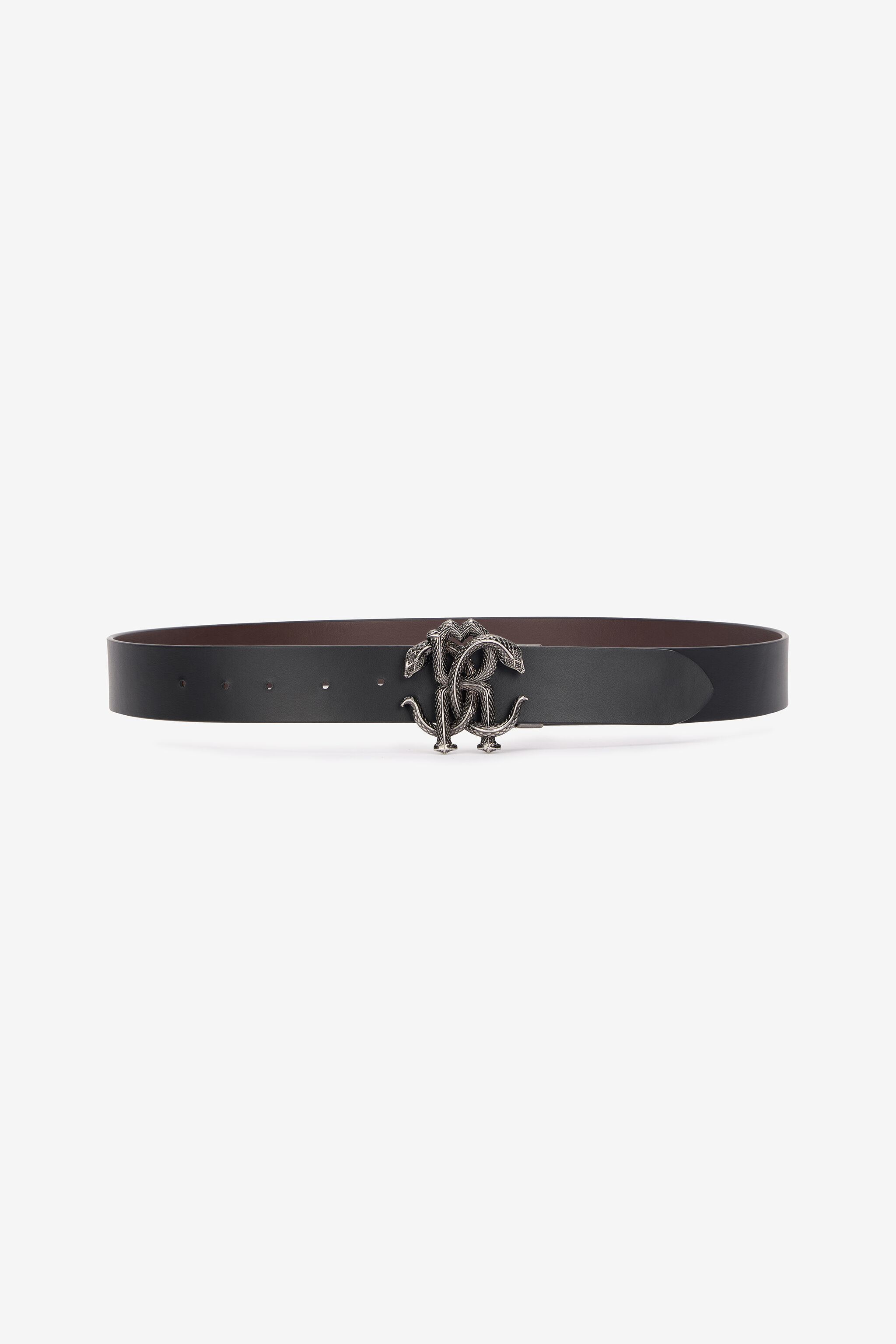 RC Belt With Monogram Mirror Snake Black URC003-PZ178
