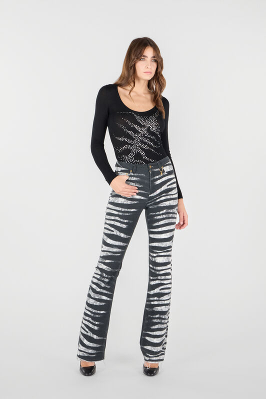 RC Pants With Zebra Print Black/White UKJ221-DAN50