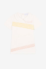 ${brand} Logo-Embroidered Lace-Trimmed Top ${colorDescription} ${masterID}