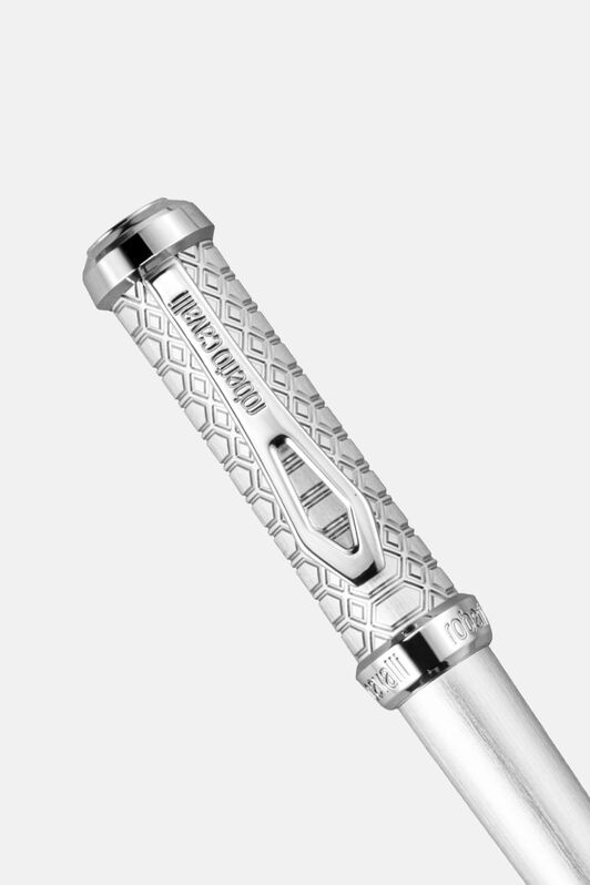 RC Roberto Cavalli Ballpoint Snake Pen, Full Silver Tone RC Roberto Cavalli Ballpoint Snake Pen, Full Silver Tone SILVER QALG72-IG386