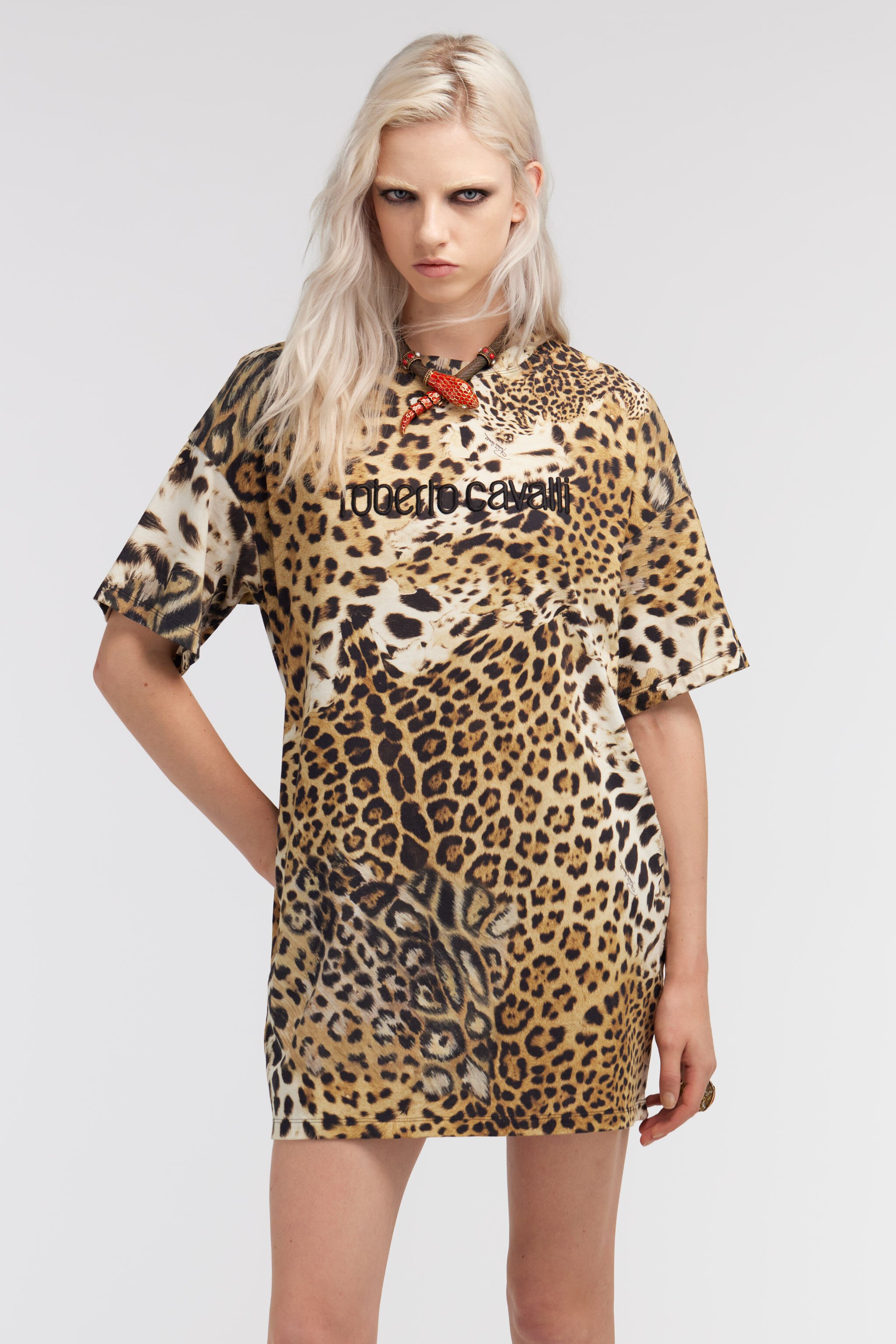 RC Jaguar Skin print dress Light Brown SKT12A-3PG34