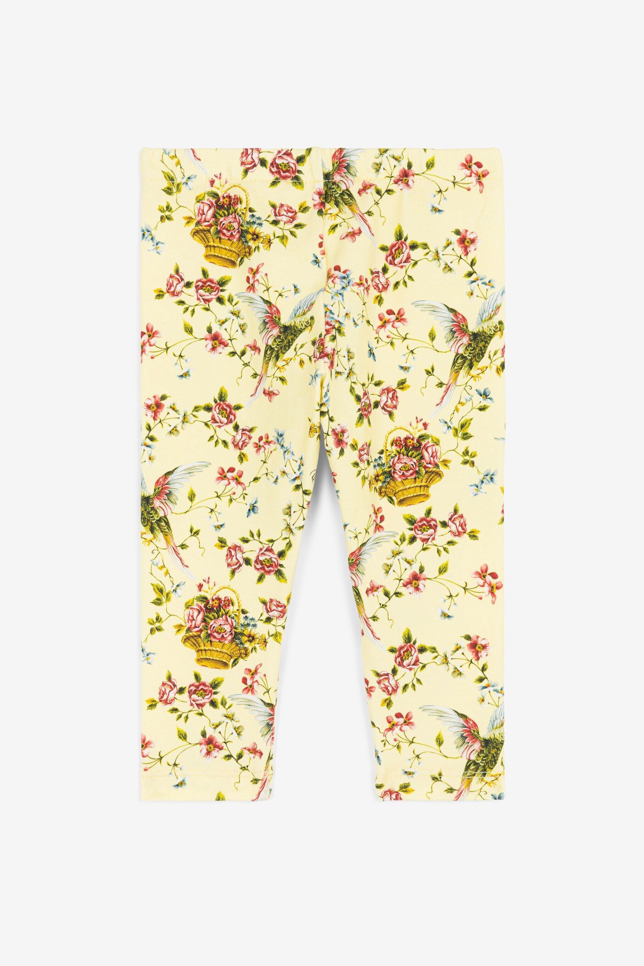 JU Leggings con stampa floreale Giallo OJT213-ISA2J