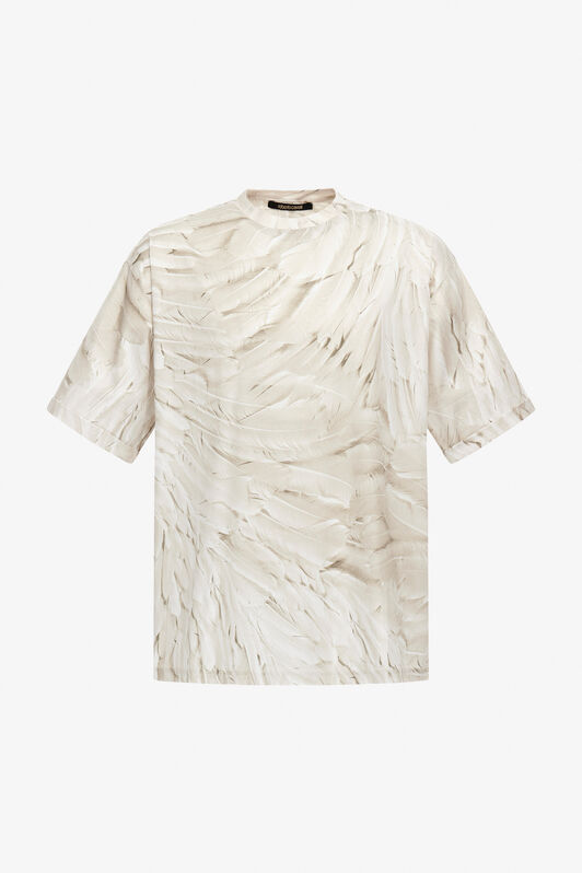 RC T-shirt con stampa Plumange Bianco SMT62A-CDL74