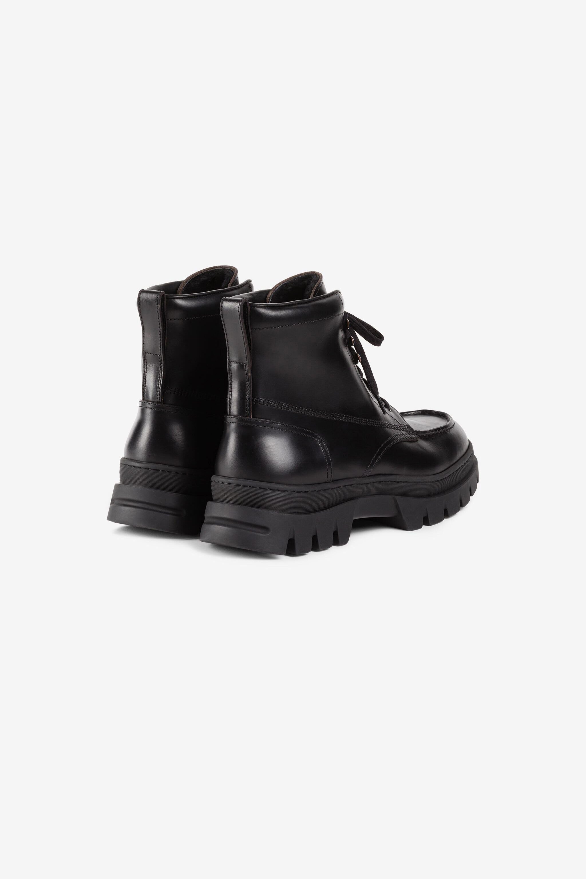 RC Tiger Tooth Leather Boots Black PRS003-PZ099