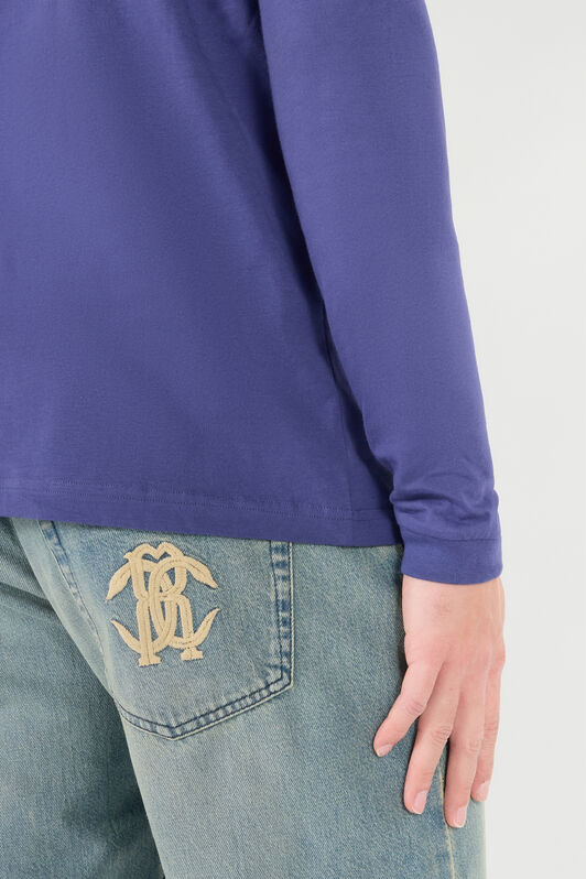 RC T-Shirt Mit Langen Ärmeln Und Monogramm RC Navy POT61A-JD060