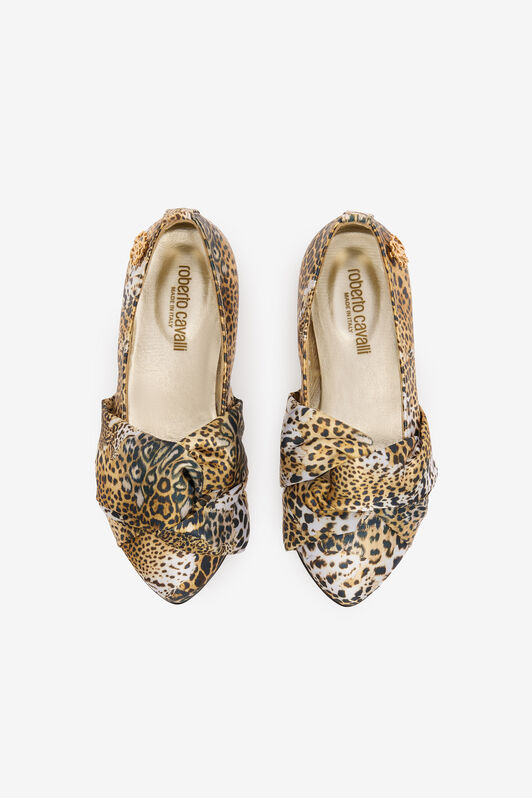 JU Ballerine Jaguar Skin Con Dettaglio Annodato NATURALE TJS01W-ABJ02