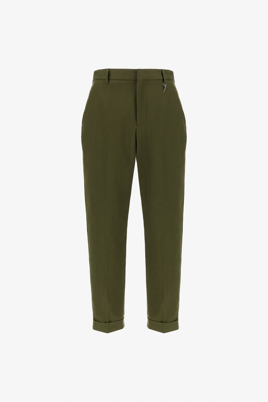 RC Tailored slim pants with fang Dunkelgrün SRT247-FN061