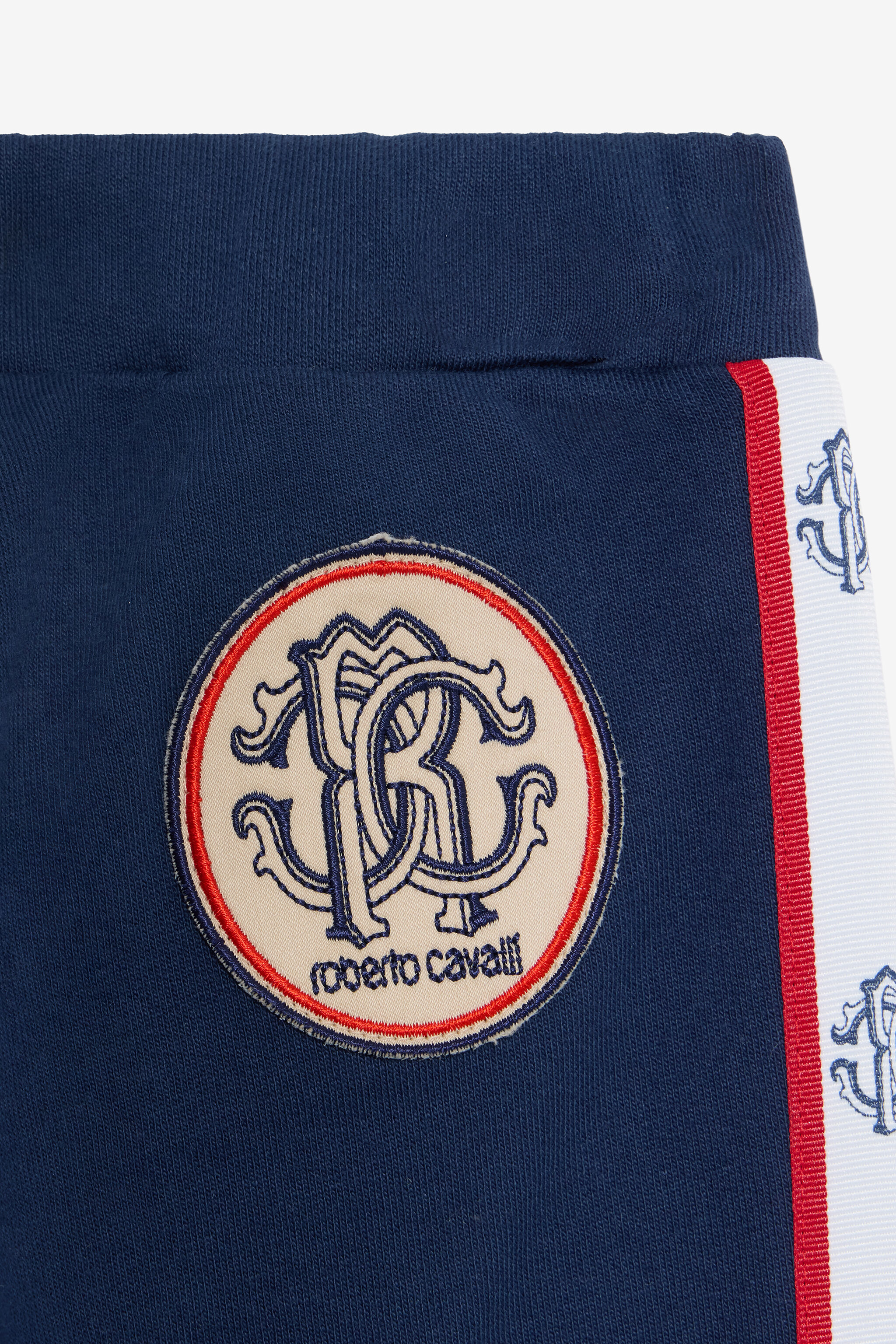 JU Blue Track Pants with RC Monogram NAVY VJT206-CF050
