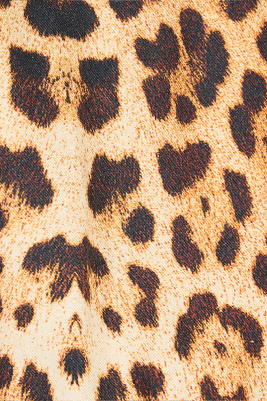 RC Short Dress with Jaguar Skin Print Brown VKT131-LXP73